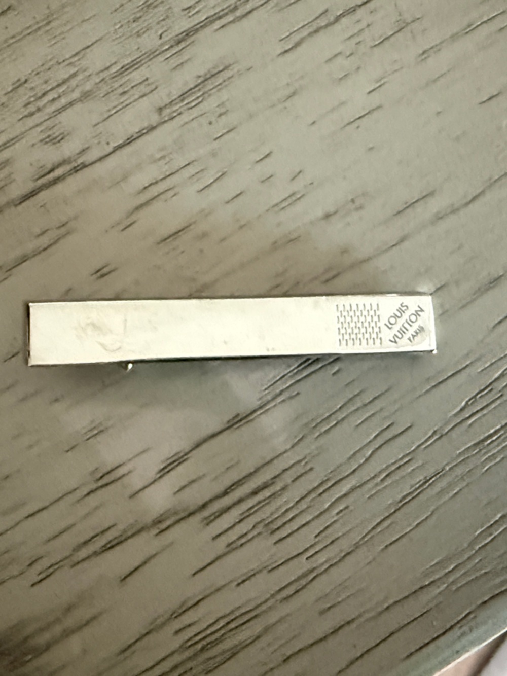 Louis Vuitton Silver Metal Tie Bar - Silver Finish